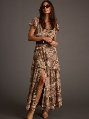 12th Tribe Sundance Mocha Printed Maxi